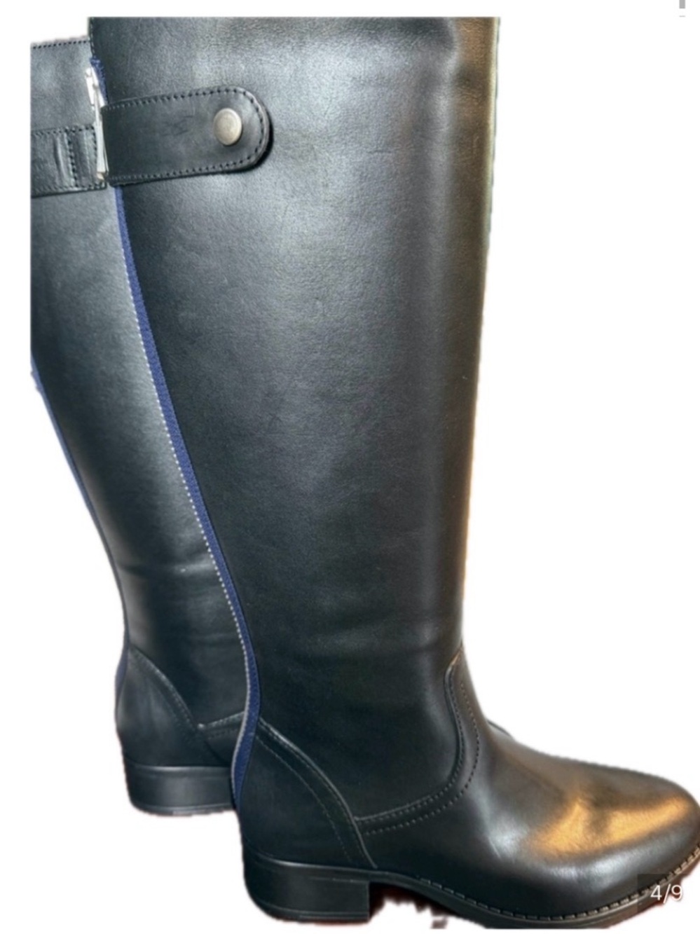 RARE Steve Madden Journal Black Riding Boots Red Back Zip Discontinued NWT, NIB!